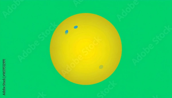 Fototapeta Yellow sphere with green screen.