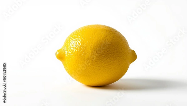 Obraz Fresh Lemon and Lemon Half on White Background