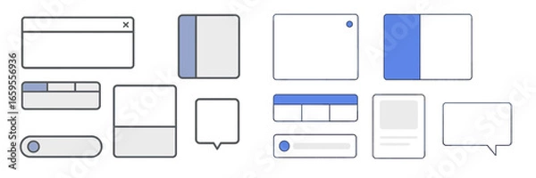 Obraz Modern user interface elements in vector format for web design