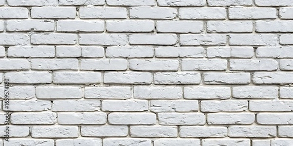 Fototapeta White brick wall with a few bricks missing