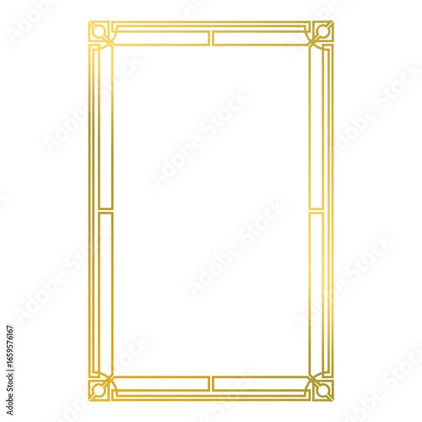 Obraz gold border frame.eps