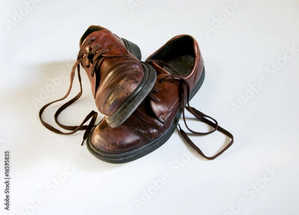Obraz Old Brown school shoes