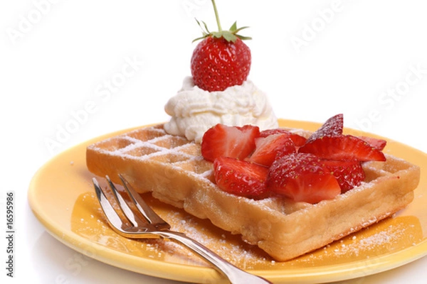 Obraz Strawberry waffle