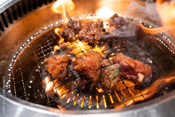 Fototapeta 中落ちカルビ焼肉