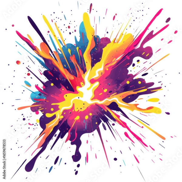 Obraz dynamic Explosion of comic-style lightning bolt