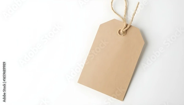 Obraz Paper tag with white background 