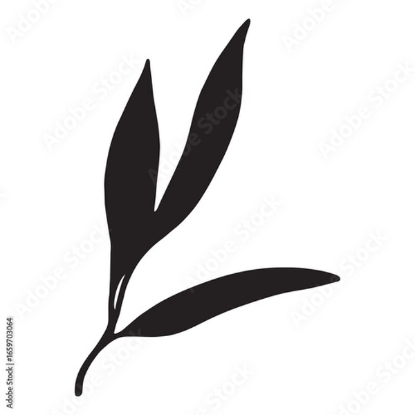 Obraz Palm Leaf Simple Silhouette