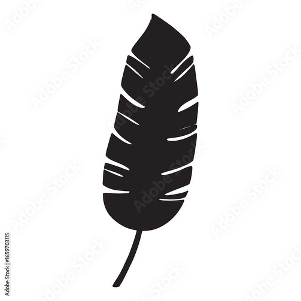 Obraz Palm Leaf Simple Silhouette