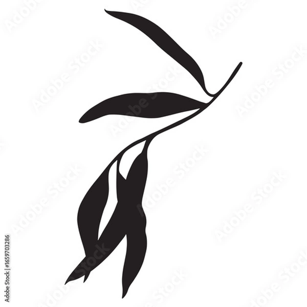 Obraz Palm Leaf Simple Silhouette