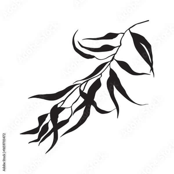 Obraz Palm Leaf Simple Silhouette