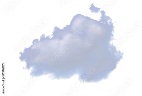 Obraz Cloud in Sky: Witness the subtle beauty of a single cumulus cloud gracefully floating in the vast, azure sky.