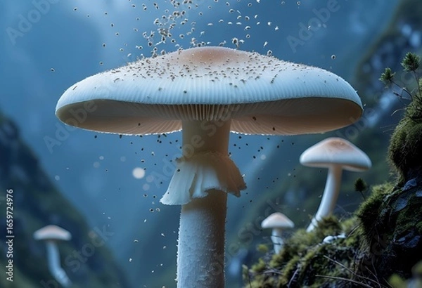 Obraz Enchanted Mushroom Forest A Fantasy Realm of Spores and Wonder