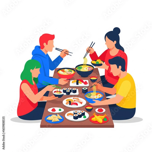 Obraz กินอาหารด้วยกัน