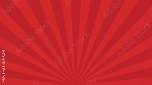 Obraz 赤の放射線状の横長背景素材