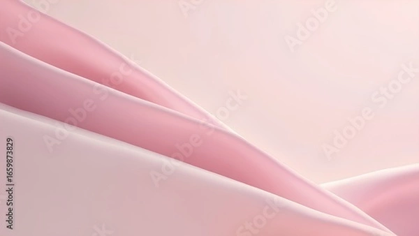 Fototapeta Smooth, flowing, and overlapping abstract shapes in shades of pastel pink. This elegant, minimalist, and feminine background is gentle, soft, and modern.