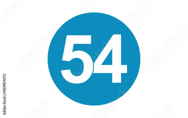 Obraz Circle 54 Number Logo Design Service For Your Business