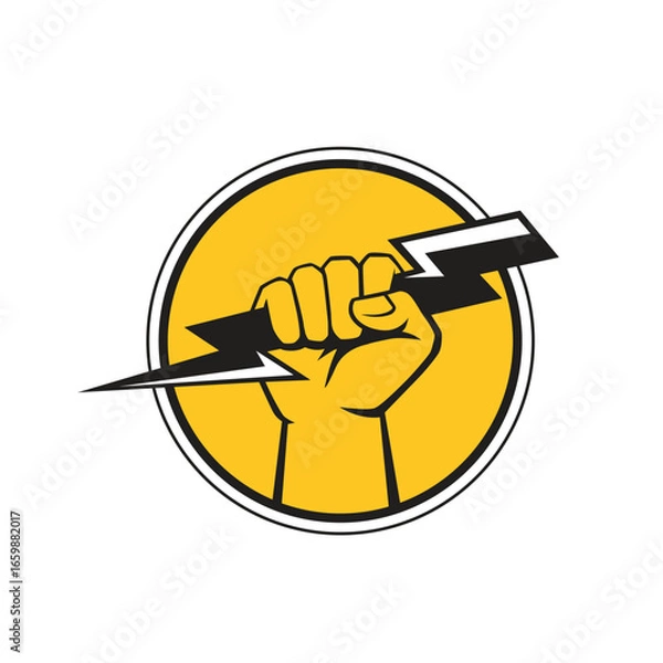 Obraz bolt hand abstract logo modern style 