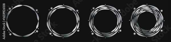 Fototapeta Swirl shapes create an abstract geometric design that captivates attention. Ideal for posters, banners, logos, and presentations, showcasing creativity and innovation.