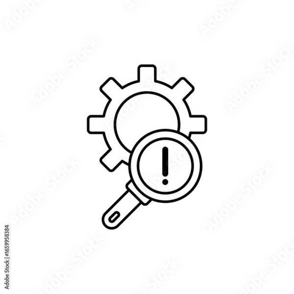 Fototapeta Icon a troubleshoot, isolated against a clean background.