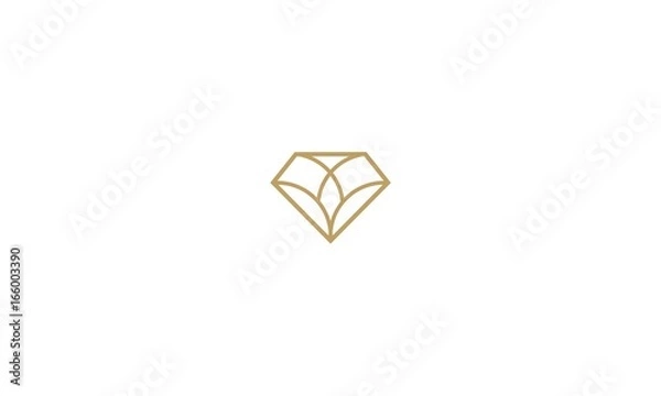 Obraz diament, godło symbol ikona logo wektor