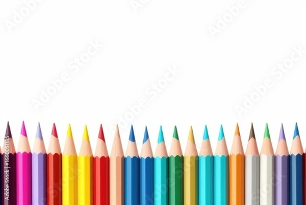 Fototapeta Pencils backgrounds order line.