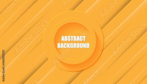 Fototapeta Minimalist Orange Abstract Background with Diagonal Lines and a Central Circle