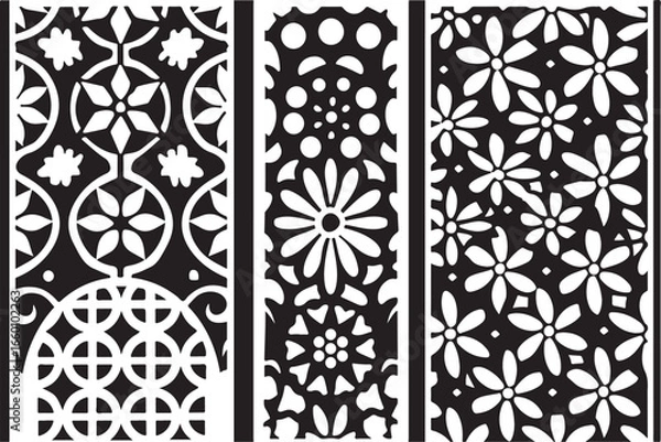 Fototapeta Elegant Floral Laser Cut Panel Bundle