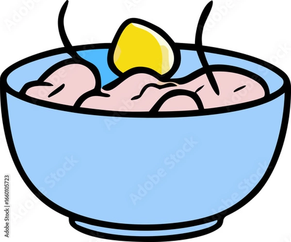 Fototapeta Steaming Asian Dumpling Soup