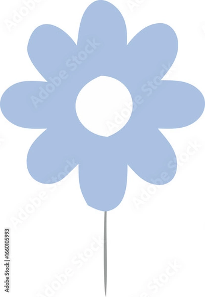 Fototapeta Simple Blue Flower Block