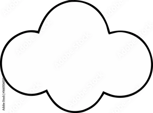 Fototapeta Simple Cloud Outline