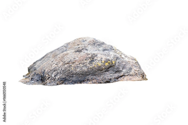 Fototapeta Large sandstone, river stone, solid and unique showing details, tropical climate rock, isolated on a transparent background.