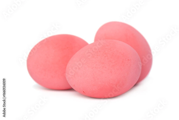 Obraz Preserved egg ,pink eggs on white background