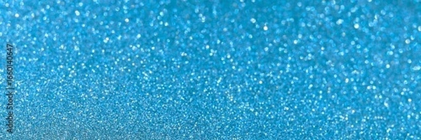 Fototapeta Blue glitter bokeh circle glow blurred and blur abstract. Glittering shimmer bright luxury