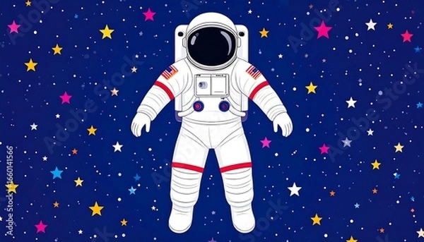 Fototapeta Astronaut floating in space.