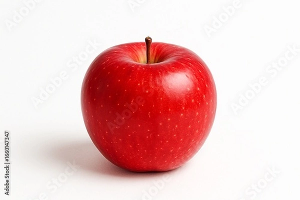 Obraz Red Apple with White Background Fresh