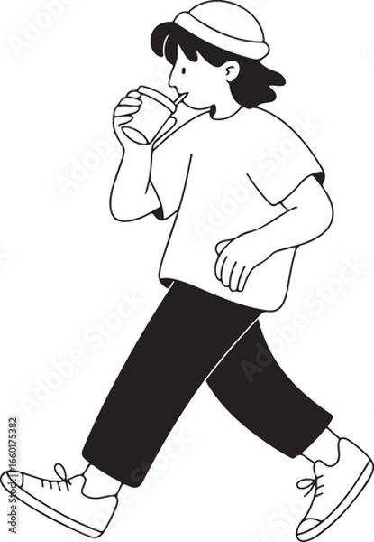 Obraz Person Head Down with Phone