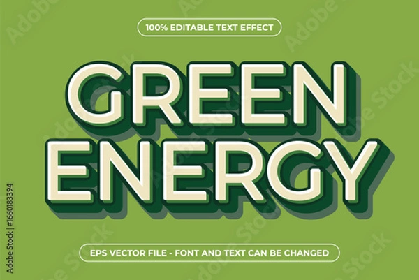 Obraz Green Energy 3D Editable Text Effect