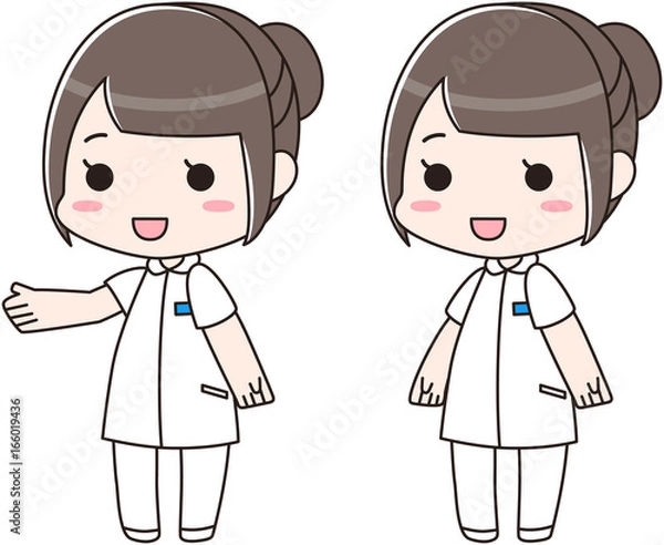 Obraz 医者 整体師 看護師 白衣 笑顔 全身