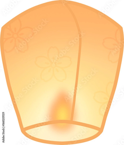 Obraz 밤하늘에 띄우는 소원 풍등 일러스트 