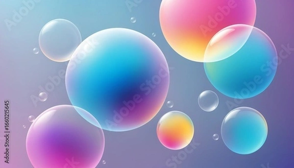 Fototapeta Abstract Gradient Mesh Bubble Background