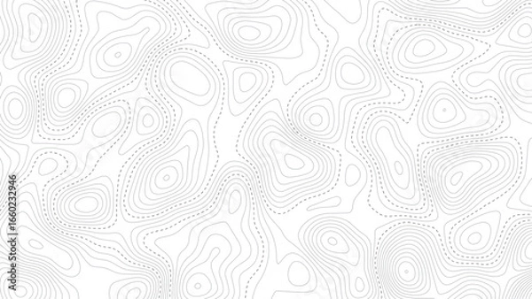 Fototapeta Abstract wavy topographic line background. Seamless pattern and banner design. Modern and dynamic feel to topographic mapping vector illustration.