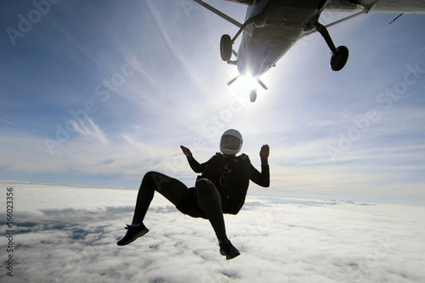 Fototapeta Skydiving in Norway