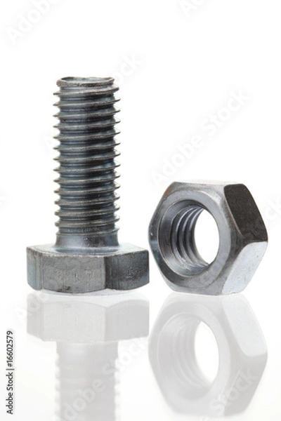 Fototapeta Schrauben mit Mutter 6