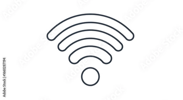 Fototapeta Minimalist WiFi Icon Seamless Connectivity and Wireless Network Symbol for Modern Design
