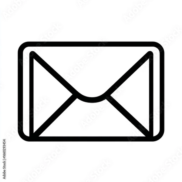 Fototapeta Sending heartfelt messages a classic symbol of connection and communication minimalist vector in