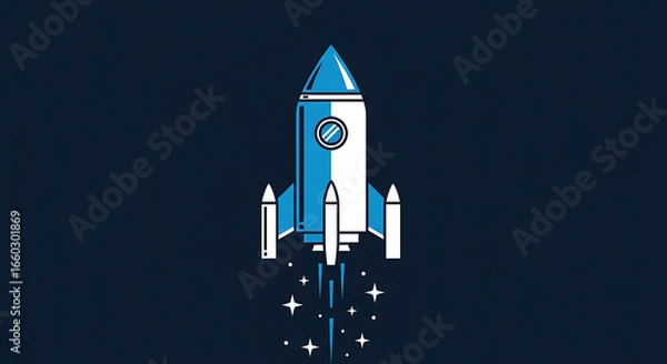 Fototapeta 🚀 Launching a Rocket into Space A Symbol of Innovation and Progress