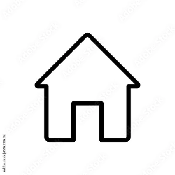 Fototapeta Outline House Vector Icon for Real Estate and Home Design