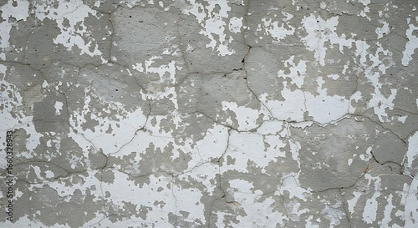 Obraz Cracked and Peeling Paint Texture on Weathered Wall