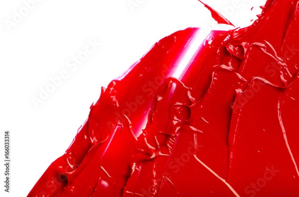 Obraz Abstract stains with oil paints of red color