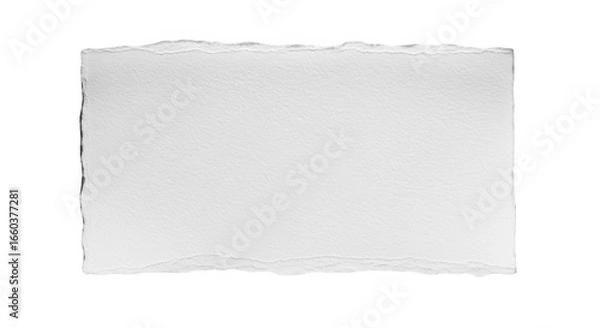 Obraz Torn white paper sheet isolated on transparent background